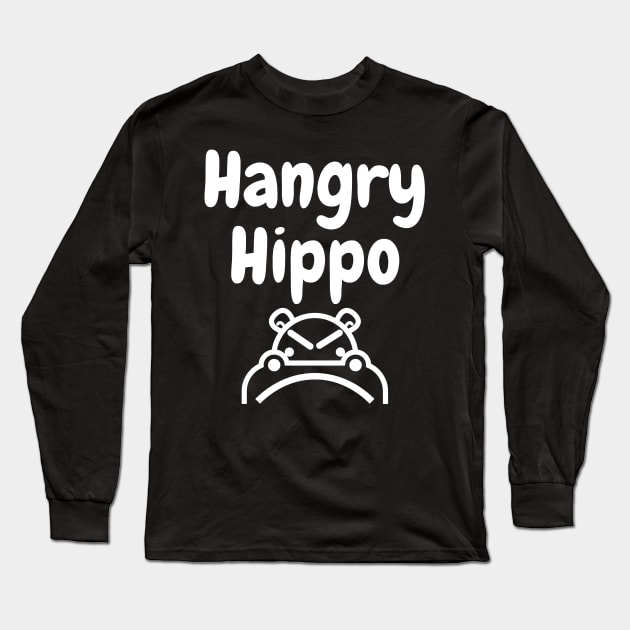 Hangry Hippo! Long Sleeve T-Shirt by RadhaMantra